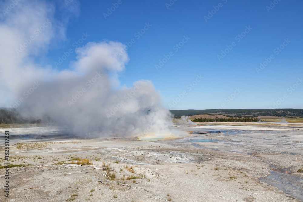 Geyser Basin in Yellowstone National Park