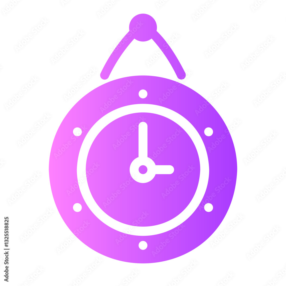 wall clock Gradient icon wall clock Gradient icon