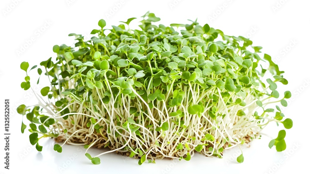 alfalfa sprouts or kai wah-rei on white alfalfa sprouts or kai wah-rei on white