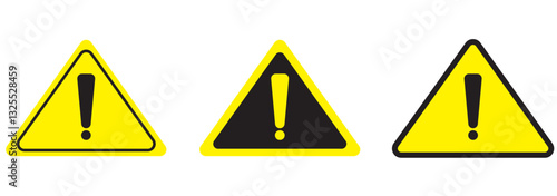Free Download Danger warning board icon. Caution and dangerous area. Yellow sign for safety, hazard shock. Keep out caution warning and risk zone. Vector cartoon illustration. EPS 10 - GFXLoad