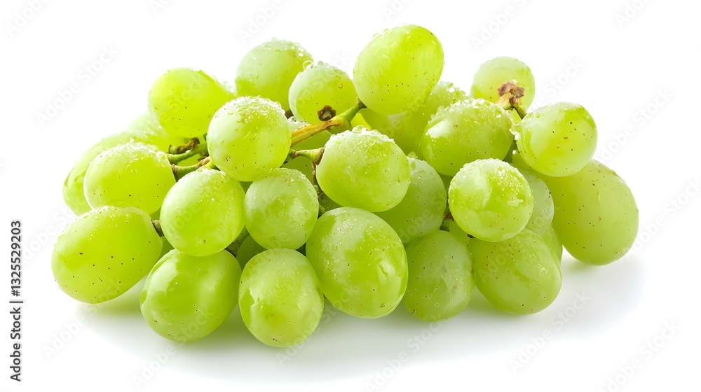 Sweet Green grape isolated on white Shine Muscat Sweet Green grape isolated on white Shine Muscat