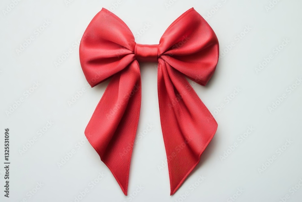 Elegant Accents: The Festive Appeal of a Shiny Red Bow Elegant Accents: The Festive Appeal of a Shiny Red Bow