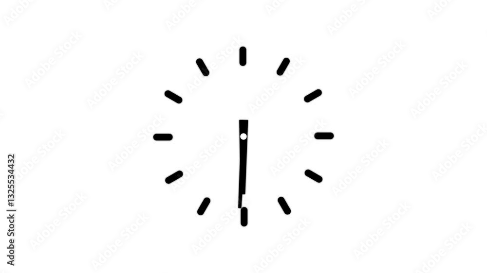 Clock spinning, Clock icon in flat style, Time lapse. Clock spinning, Clock icon in flat style, Time lapse.