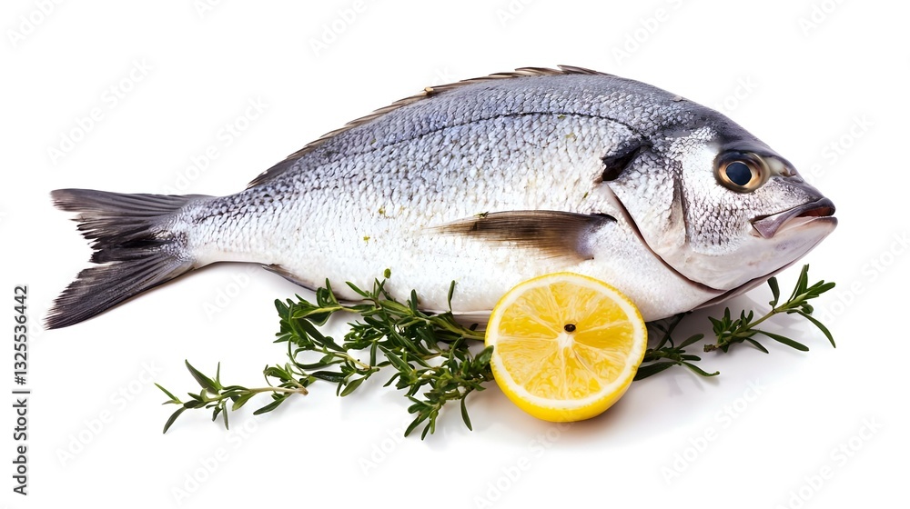 Fish sargo white seabream isolated on white Fish sargo white seabream isolated on white