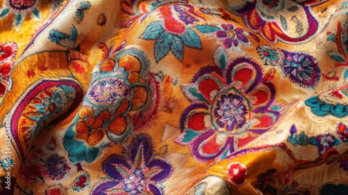 Wallpaper Mural Vibrant Handcrafted Textile Patterns in Organic Light Torontodigital.ca