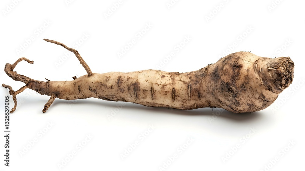 Obraz premium Root of kudzu vinepuerarin Isolated on a white