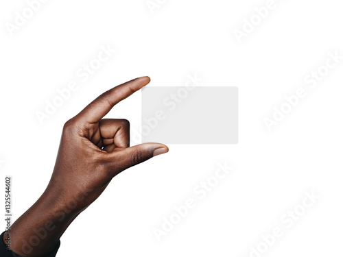 Hand holding card | isolated background | 4k Resolution

