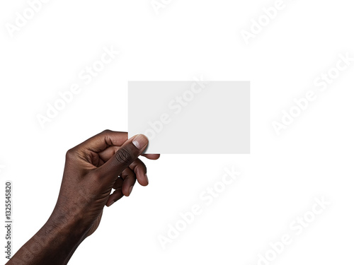 Hand holding card | isolated background | 4k Resolution
