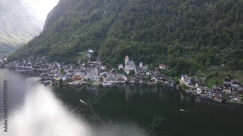 Wallpaper Mural Hallstatt Village and Hallstatt  See lake in Austria Torontodigital.ca