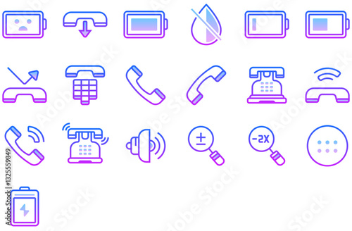 Set of Mobile UI icons	
