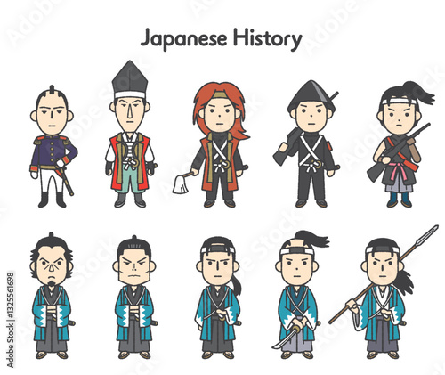 日本史全身イラスト 江戸時代・幕末