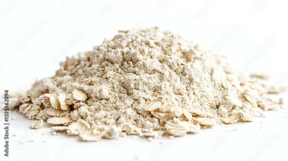 Oat flour isolated on white background Oat flour isolated on white background