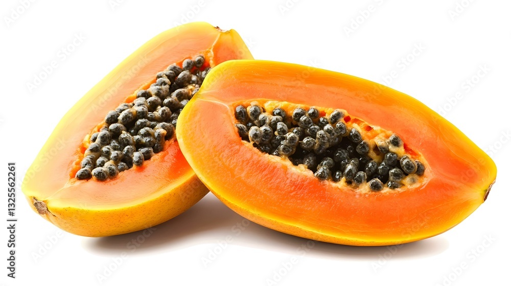 Papaya isolated on white background Papaya isolated on white background