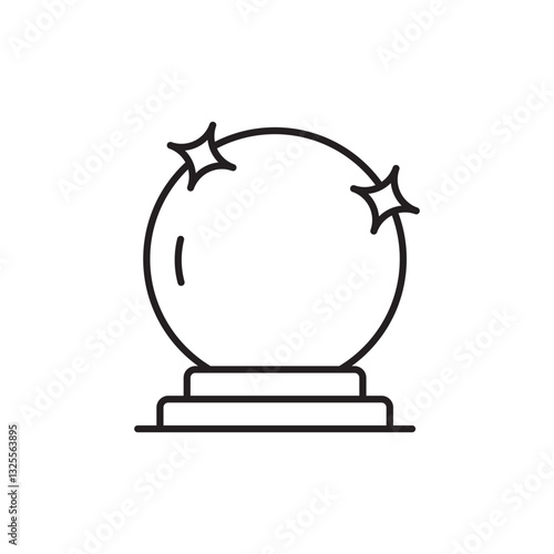 Crystal ball icon isolated