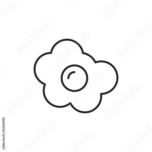 Omelet icon isolated