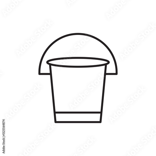 Water bucket icon isolated