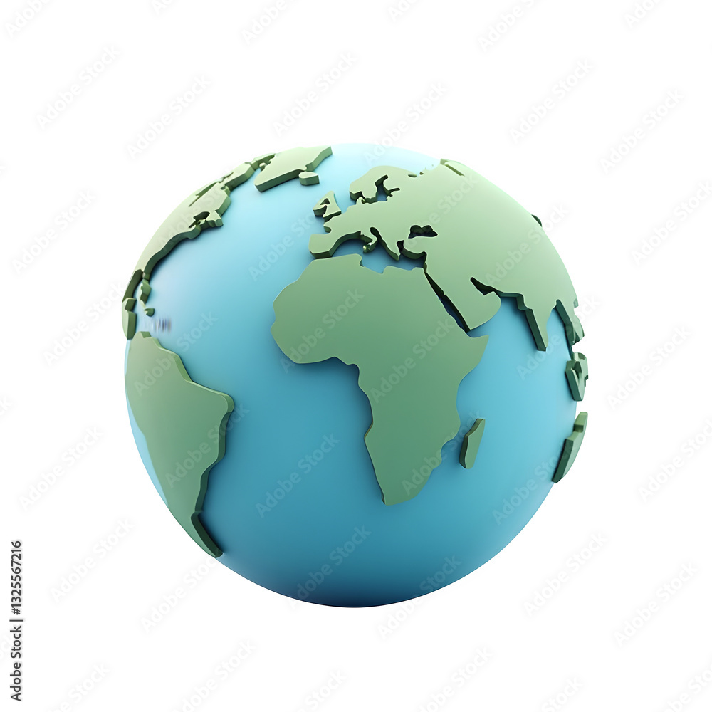 Naklejka premium Illustration design featuring a three-dimensional world globe