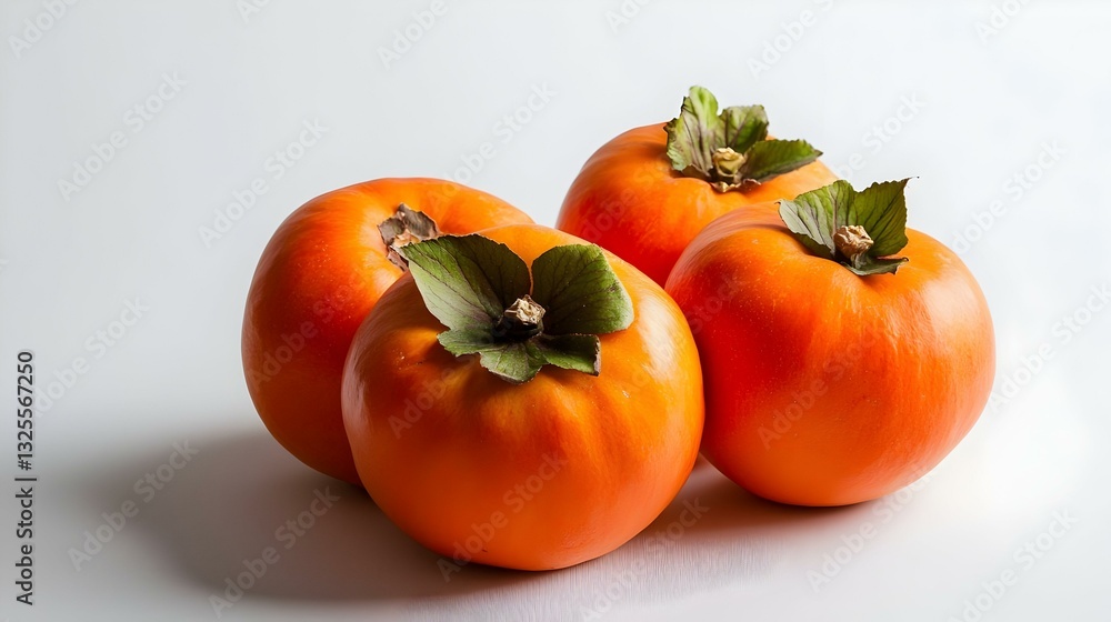 Fresh bio persimmon fruit with a minimalist Fresh bio persimmon fruit with a minimalist