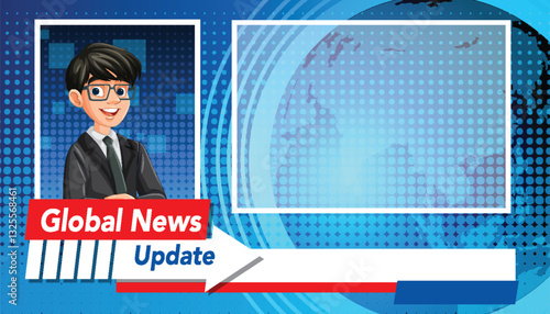 Animated Global News Broadcast Template