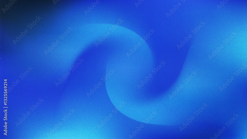 Fototapeta premium blue gradient wave swirls gradient color abstract background with soft grainy texture 