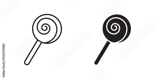 Candy filled and outlined icons vectors on white background