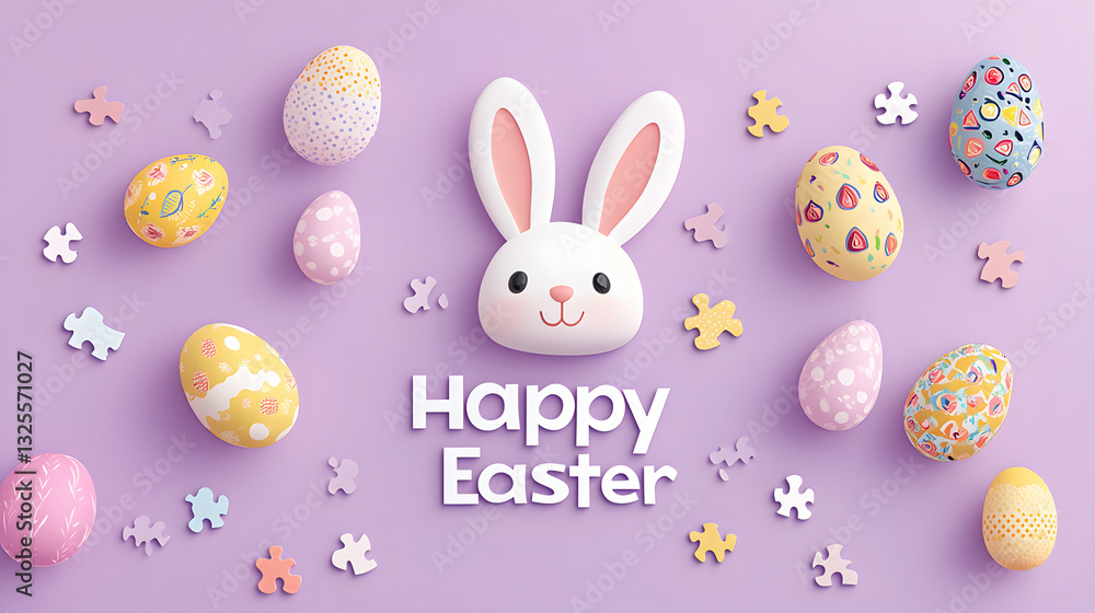Obraz premium bunny, easter, rabbit, toy, blackboard, holiday, animal, cartoon, spring, egg, celebration, eggs, illustration, cute, school, hare, card, isolated, happy, symbol, object, color, decoration