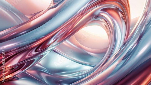 Obraz na płótnie Abstract Liquid Forms in Vibrant Colors w salonie