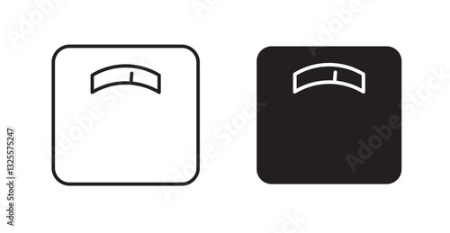 Scale filled and outlined icons vectors on white background