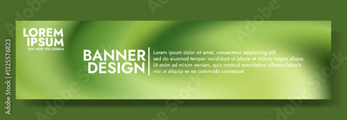 Modern banner design with an olive green background.