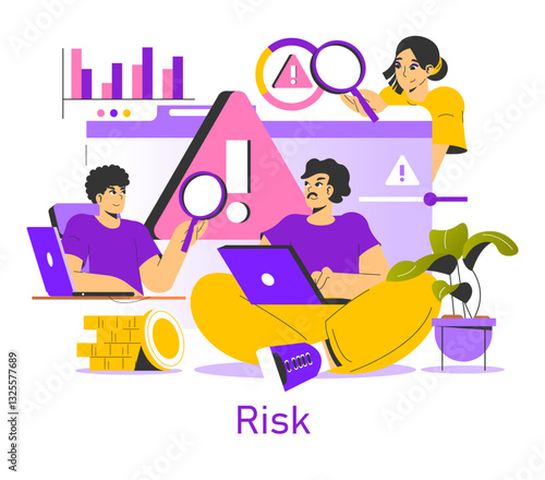 Risk. Flat Vector Illustration