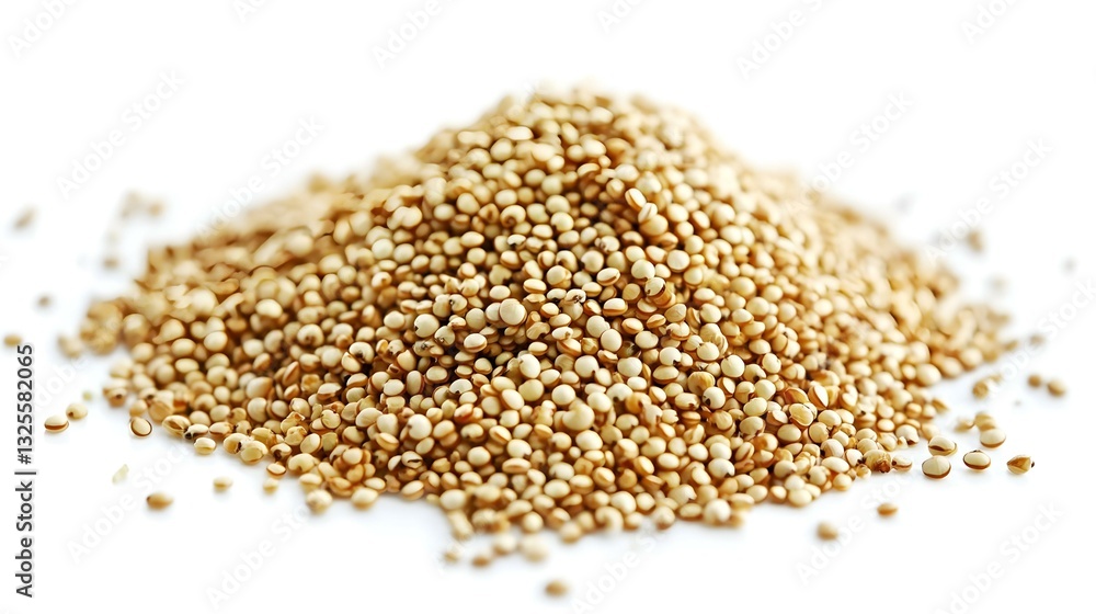 Pile of quinoa seeds isolated on a white Pile of quinoa seeds isolated on a white