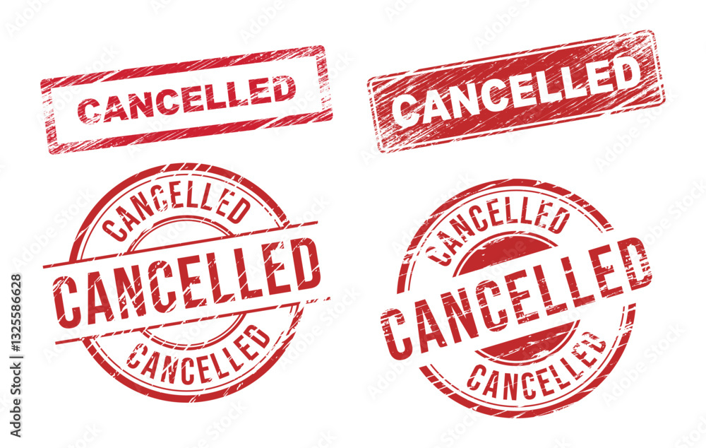 cancelled label  set