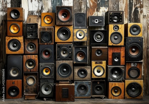 Experience the warmth of sound with a collection of wooden speakers.