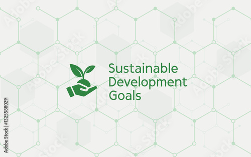 Sustainable Development Goals sign on white background