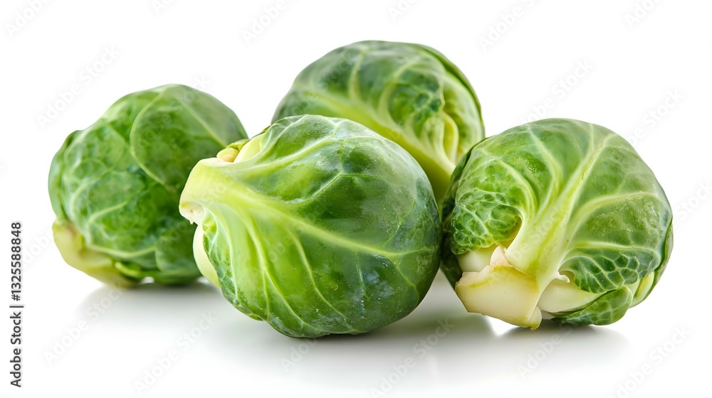 Brussel sprout isolated on white background full Brussel sprout isolated on white background full