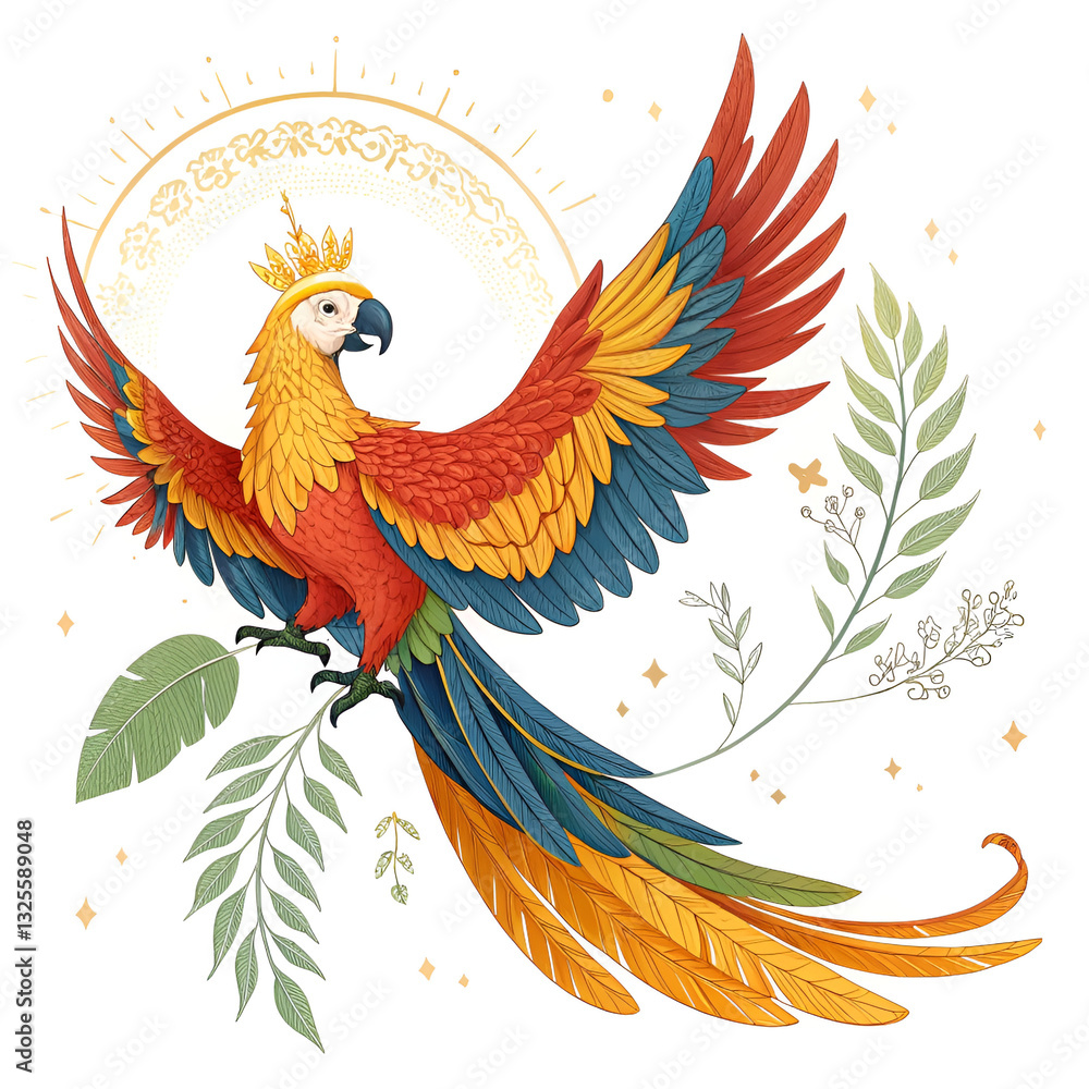 Obraz premium colorful parrot on a branch