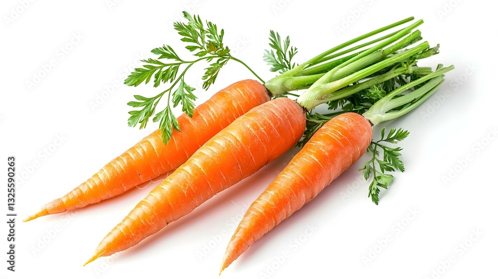 Fresh Chantenay carrot with green leaves Fresh Chantenay carrot with green leaves