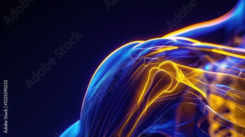 Obraz na płótnie Detailed Anatomy of the Shoulder Joint w salonie