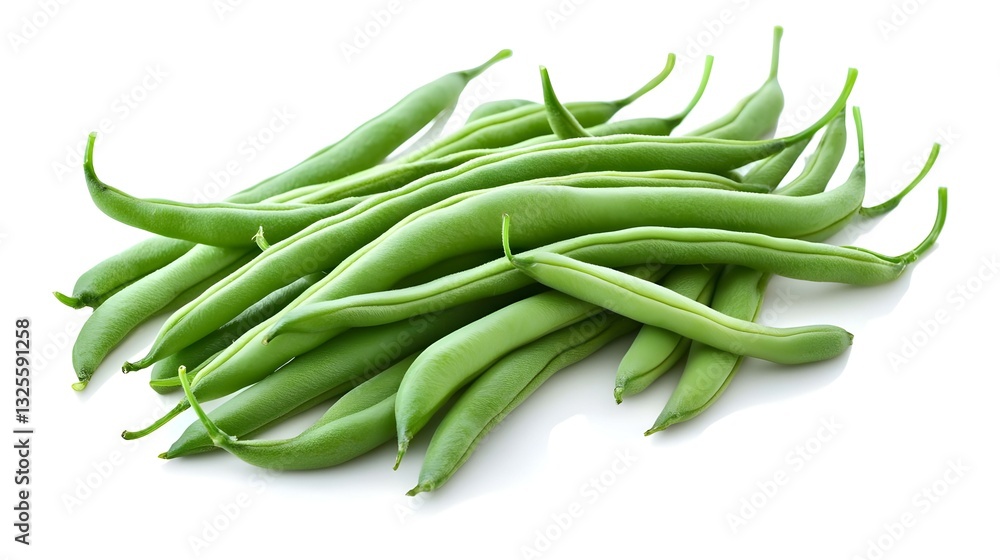Green beans isolated on a white background Green beans isolated on a white background