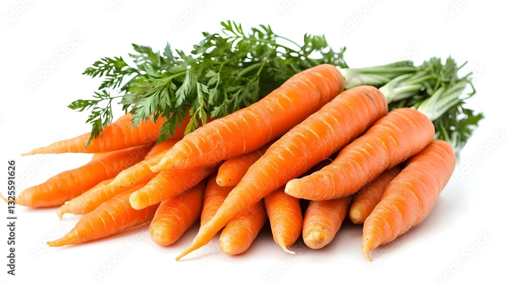 Heap of carrots isolated on white Heap of carrots isolated on white
