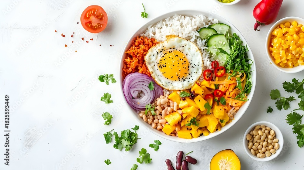Rice seasoned with shrimp paste or rice mix Rice seasoned with shrimp paste or rice mix