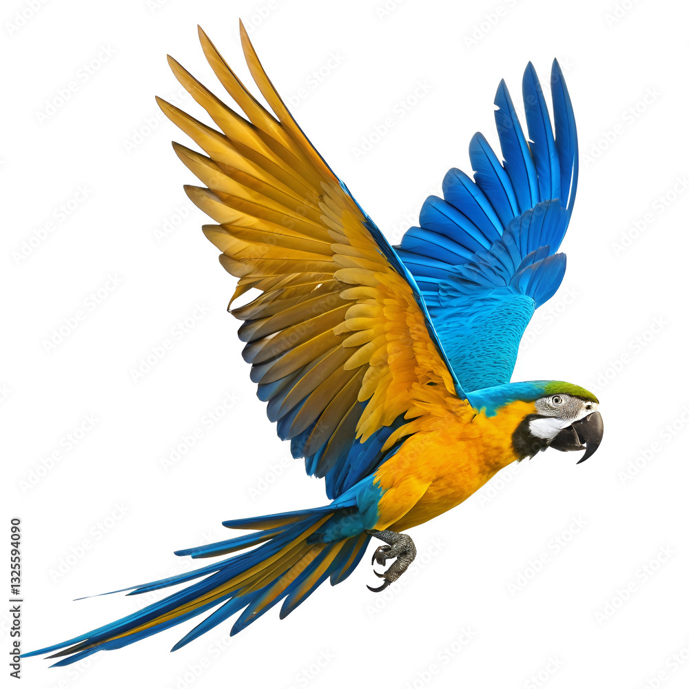 Fototapeta premium blue and yellow macaw