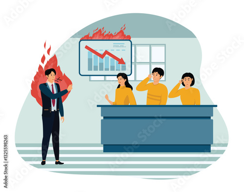 Conflict and troubles at work.
