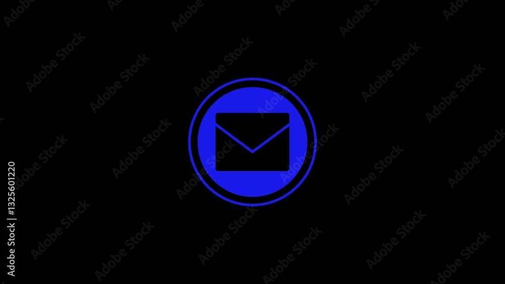 Email icon animation on background. Email icon animation on background.