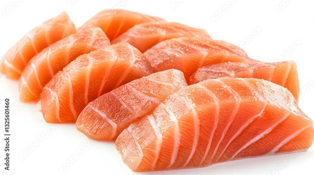 raw sashimi isolated on white background raw sashimi isolated on white background