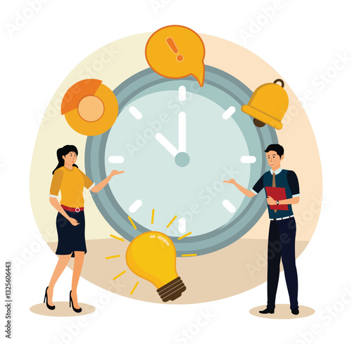 Self management and multitasking concept.