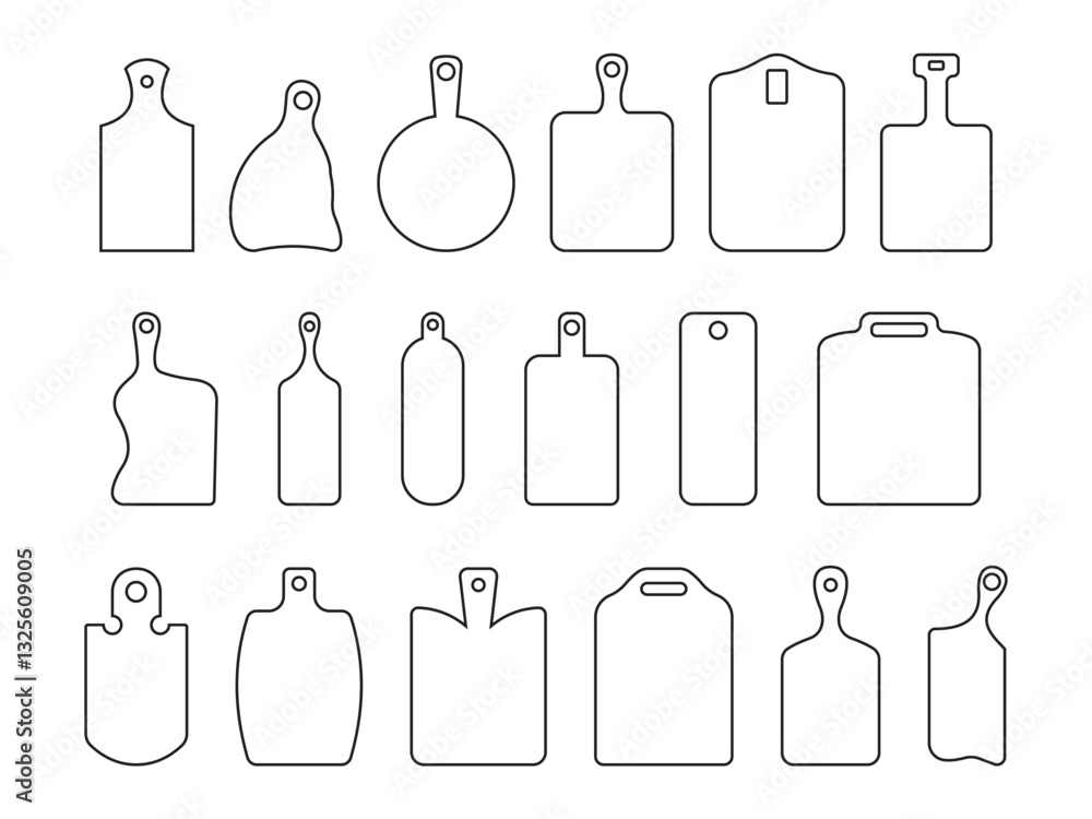 Fototapeta premium cutting board design outline