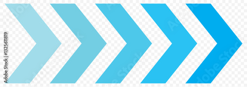 A chevron arrow. Dynamic moving arrow symbol. Arrow moving dynamic sign. Road lines arrow zigzag chevron speeds flat style. EPS 10.