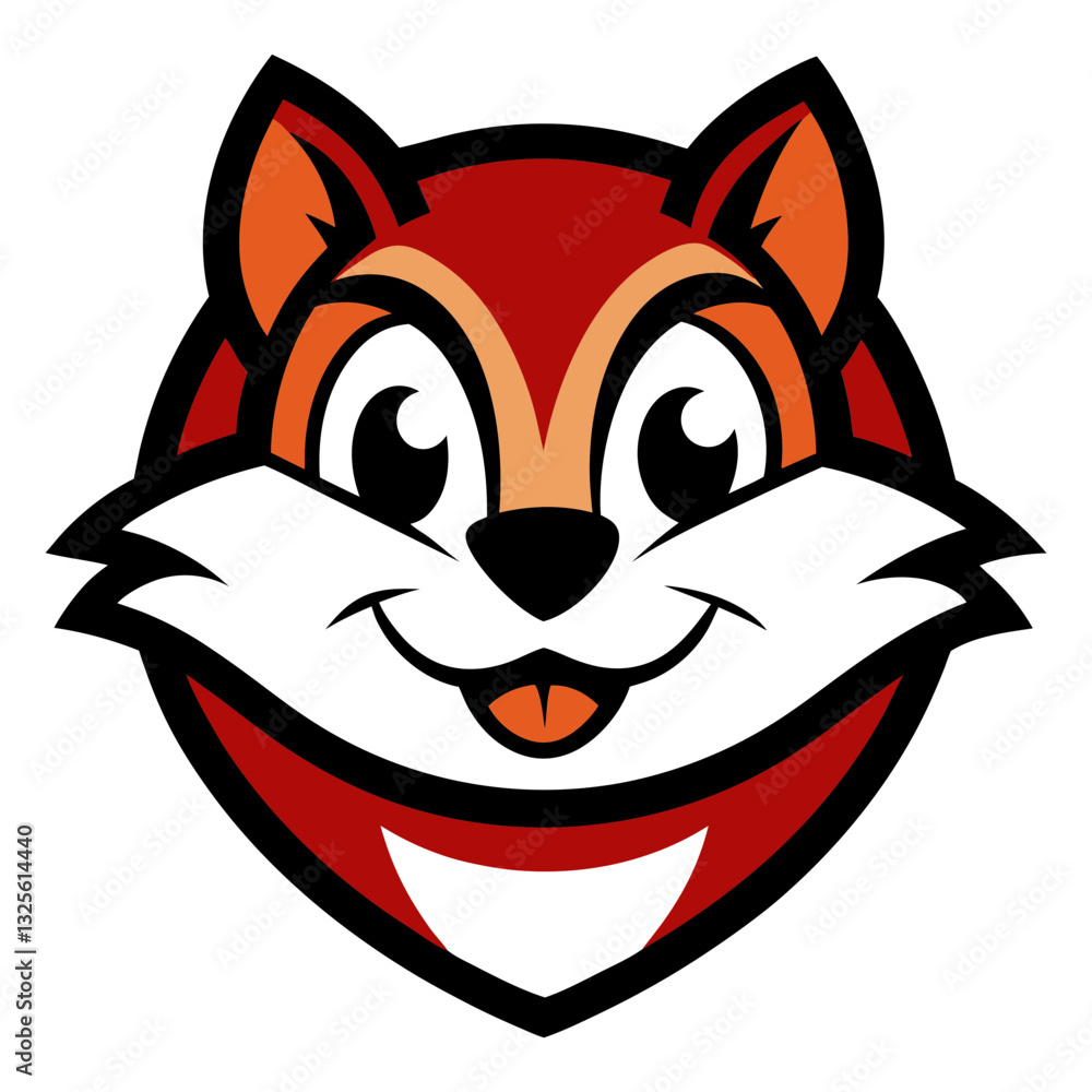 Fototapeta premium Chipmunk head mascot logo design vector