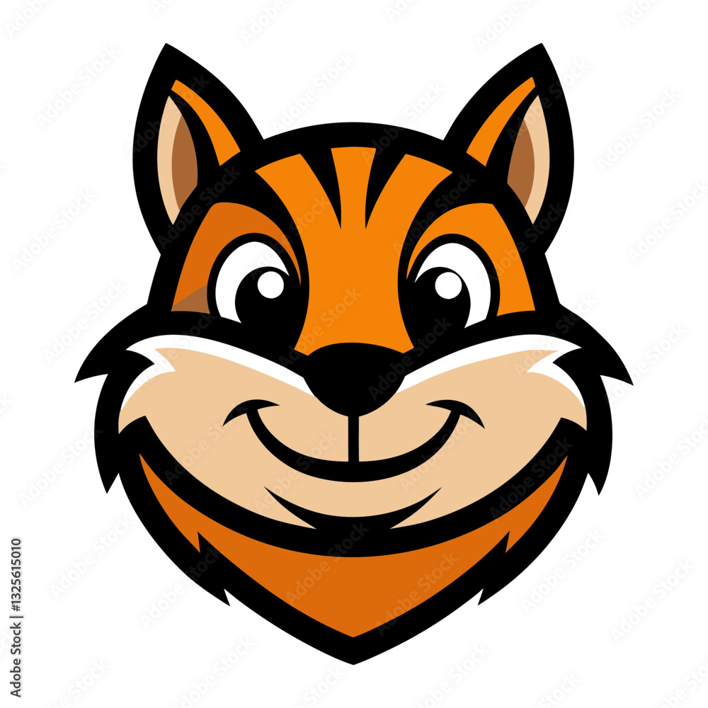 Fototapeta premium Chipmunk head mascot logo design vector